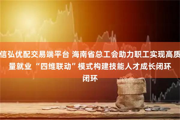 信弘优配交易端平台 海南省总工会助力职工实现高质量就业&#32;“四维联动”模式构建技能人才成长闭环
